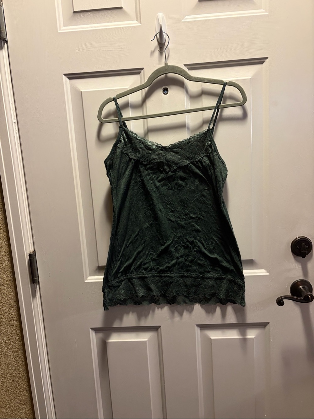 Maurices Dark Green Lace-Trim Camisole